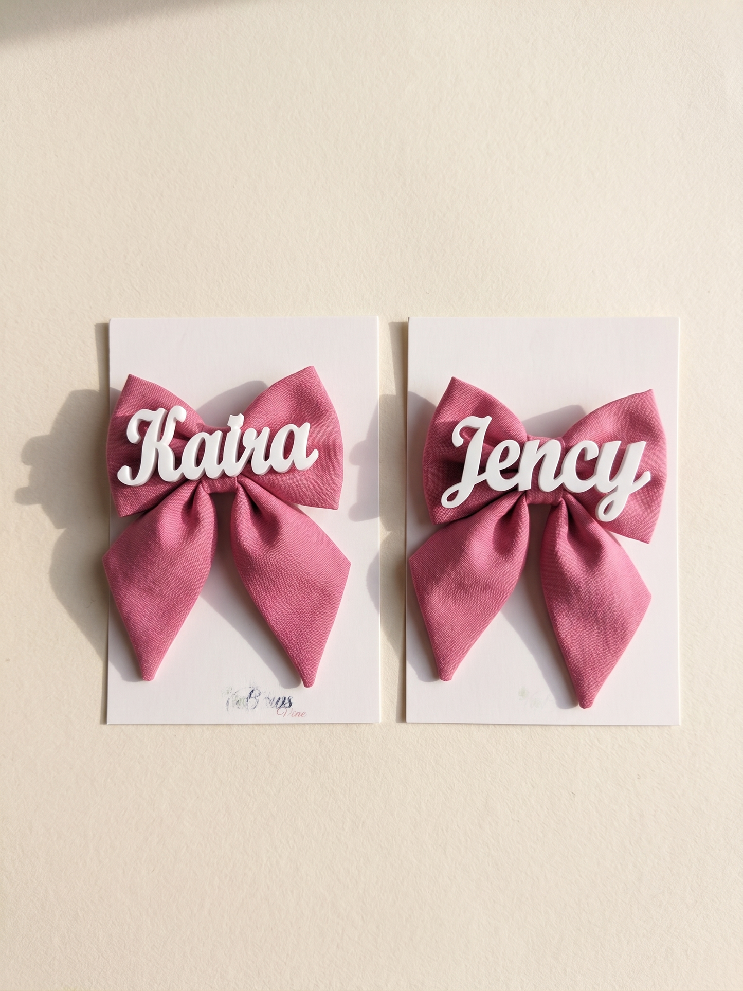 Personalized Name Hair Bow | Custom Black Fabric Bow with Acrylic Name | Girls Hair Clip | Baby Hair Bow | Birthday Gift | Photo Prop